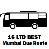 16 LTD Bus route Mumbai Wadala Depot to S.R.A.Colony (Washi Naka)