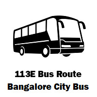 113E BMTC Bus route K R Market to Pillanna Garden
