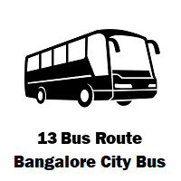 13 BMTC Bus route Shivajinagar to Banashankari