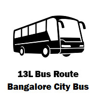 13L BMTC Bus route Shivajinagar to Chikkalasandra