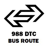 988 DTC Bus Route Palika Kendra to Qutab Garh