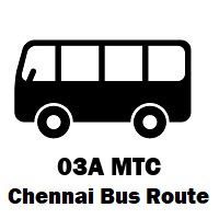 03A Bus route Chennai High Court to Mandaveli