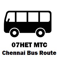 07HET Bus route Chennai Broadway to Ambathur Estate