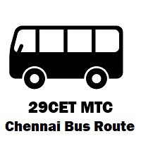29CET Bus route Chennai Perambur R.S to Thiruvanmiyur