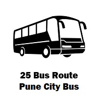25 Bus route Pune Pune University Main Building to Rajiv Gandhi Nagar Upper Depot