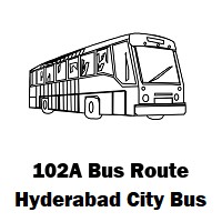 102A Bus route Hyderabad Womens College Bus Stop to Bandlaguda(Chandrayanagutta)