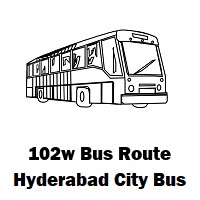 102w Bus route Hyderabad Womens College Bus Stop to Madhura Nagar Colony
