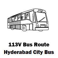 113V Bus route Hyderabad Venkata Reddy Nagar Bus Stop to Esi Bus Stop