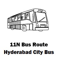 11N Bus route Hyderabad Nampally to Gandhi Bhavan Bus Stop