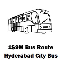 1S9M Bus route Hyderabad Jeedimetla Bus Stop to Mehdipatnam Bus Stop