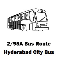 2/95A Bus route Hyderabad Secunderabad Junction to Acharya N G Ranga Agricultural University