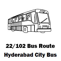 22/102 Bus route Hyderabad Risala Bazar to Kesav Giri
