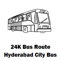 24K Bus route Hyderabad Secunderabad Junction to Yapral Bus Stop