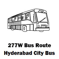 277W Bus route Hyderabad Womens College Bus Stop to Ibrahimpatnam Bus Station