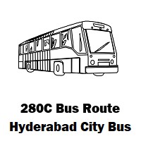 280C Bus route Hyderabad Koti Bus Stop to Ghatkesar Bus Stop