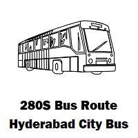 280S Bus route Hyderabad Secunderabad Junction to Edulabad Lake
