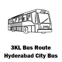 3KL Bus route Hyderabad Afzalgunj Bus Stop to Klr Nagar