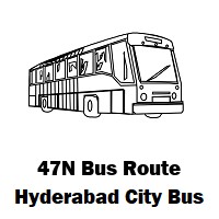 47N Bus route Hyderabad Secunderabad Junction to Nandi Nagar Bus Stop