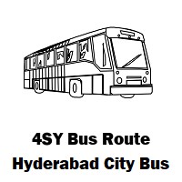 4SY Bus route Hyderabad Koti Bus Stop to Yousufguda Basti Bus Stop