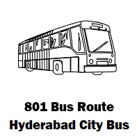 801 Bus route Hyderabad Afzalgunj Bus Stop to Golkonda Bus Stop
