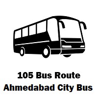 105 AMTS Bus route Lal Darwaja Terminus to Naroda Industrial  Wnship
