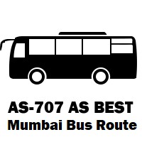 AS-707 AS Bus route Mumbai Santacruz Depot to Maxux Mall Bhayander
