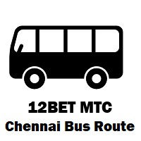 12BET Bus route Chennai Fore Shore Estate to Koymabedu Market