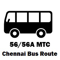 56/56A Bus route Chennai V. Nagar to Ennore