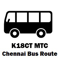 K18CT Bus route Chennai Broadway to Ekkattuthangal