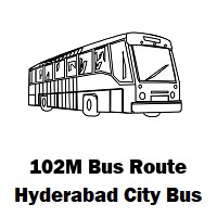 102M Bus route Hyderabad Womens College Bus Stop to Balapur