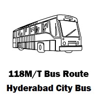 118M/T Bus route Hyderabad Koti Bus Stop to Shilparamam Parking(Hitech City)