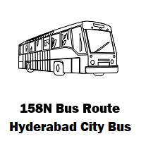 158N Bus route Hyderabad V.V.Nagar Bustop to Sanath Nagar Bus Stop