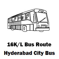 16K/L Bus route Hyderabad Ranigunj Bus Stop to Lb Nagar Bus Stop