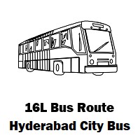 16L Bus route Hyderabad Secunderabad Junction to Laxmi Nagar(Mehdipatnam)