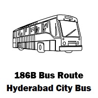 186B Bus route Hyderabad Bharat Nagar Colony(A S Rao Nagar) Bus Stop to Afzalgunj Bus Stop