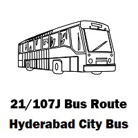 21/107J Bus route Hyderabad Venkatapuram Last Bus Stop to Saroor Nagar Bus Terminal