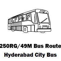 250RG/49M Bus route Hyderabad Rajiv Gruhakalpa Colony to Tolichowki Bus Stop