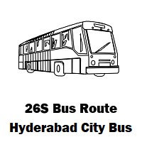 26S Bus route Hyderabad Secunderabad Junction to Tadbund Bus Stop