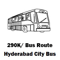 290K/ Bus route Hyderabad Kavvadipally to Jubilee Hills