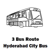 3 Bus route Hyderabad Kushaiguda to Afzalgunj Bus Stop