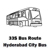 33S Bus route Hyderabad Secunderabad Junction to Allwyn Colony Bus Stop