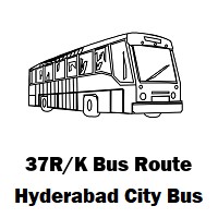 37R/K Bus route Hyderabad Paradise Bus Stop to Kushaiguda