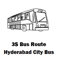 3S Bus route Hyderabad Kachiguda Bus Stop to Secunderabad Junction