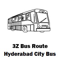 3Z Bus route Hyderabad Kushaiguda to Zoo Park