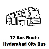 77 Bus route Hyderabad Charminar Bus Stop to Bagh E Jahar