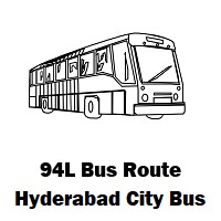 94L Bus route Hyderabad Rajendra Nagar Bus Depot Bus Stop to Lb Nagar Bus Stop