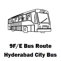9F/E Bus route Hyderabad Borabanda Bus Stop to Esi Bus Stop