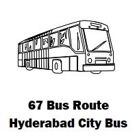 67 Bus route Hyderabad Charminar Bus Stop to Uppuguda